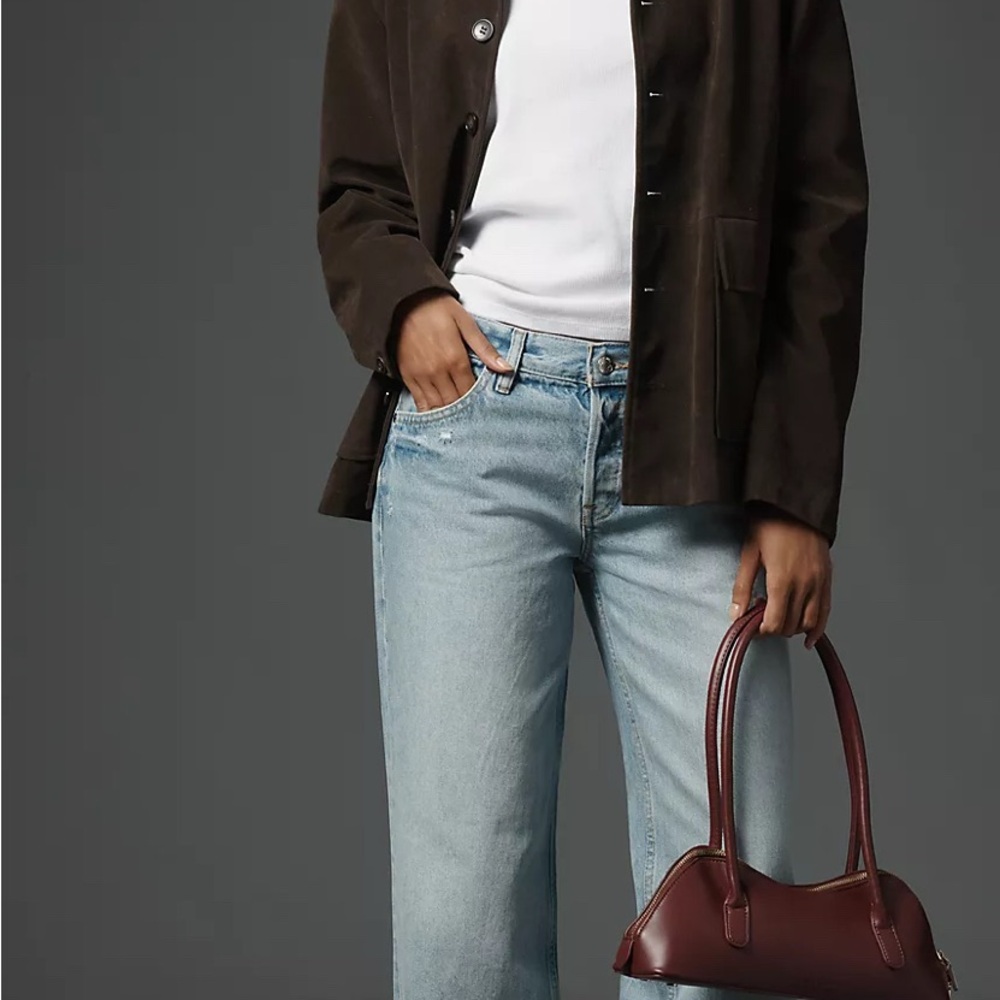 EB Denim Low-Rise Baggy Wide-Leg Jeans size 25